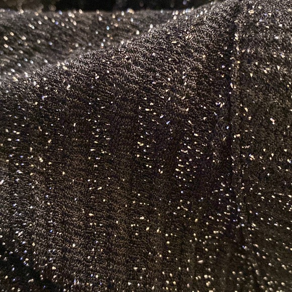 Catherines Black All Nighter Metallic Slinky Scoop V-Neckline Tunic Style Top - Picture 14 of 14